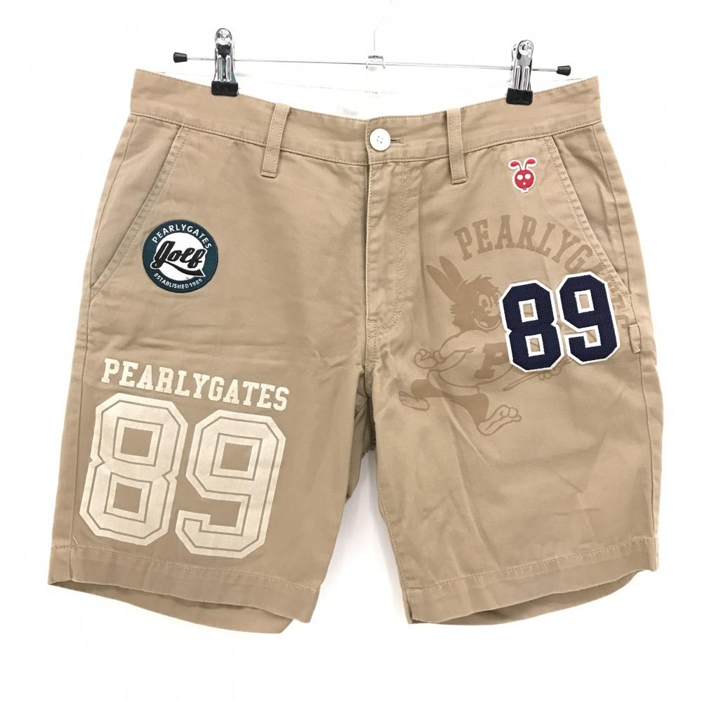 パーリーゲイツ ハーフパンツ ブラウン 複数ワッペン メンズ 4(M) ゴルフウェア PEARLY GATES
