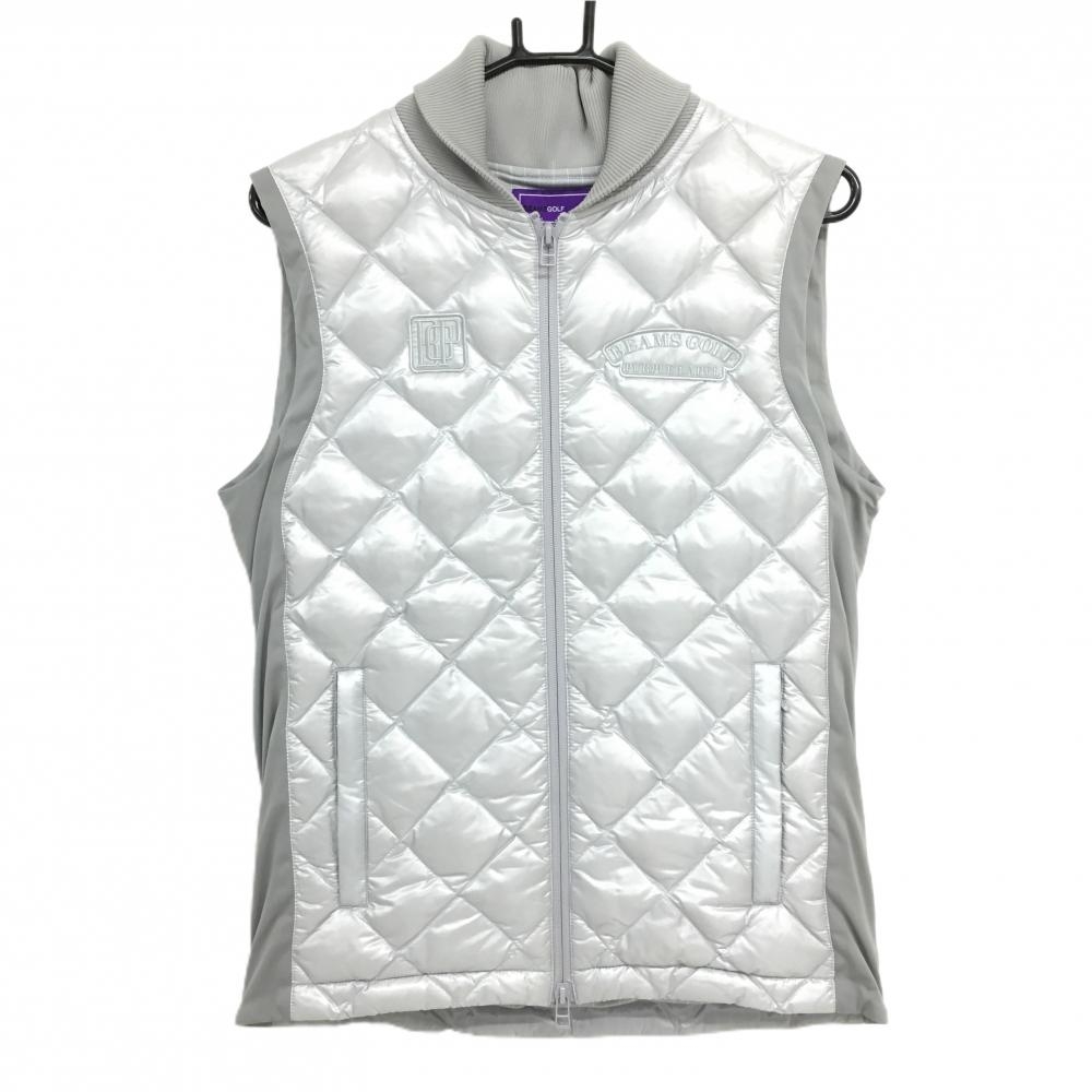 【美品】ビームスゴルフ ダウンベスト ライトグレー キルティング 蓄熱裏地  メンズ M ゴルフウェア BEAMS GOLF