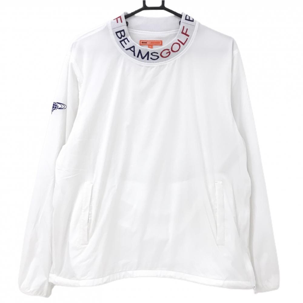 ビームスゴルフ スニード 白 裏地メッシュ ネックロゴ ブルゾン  メンズ XL ゴルフウェア BEAMS GOLF