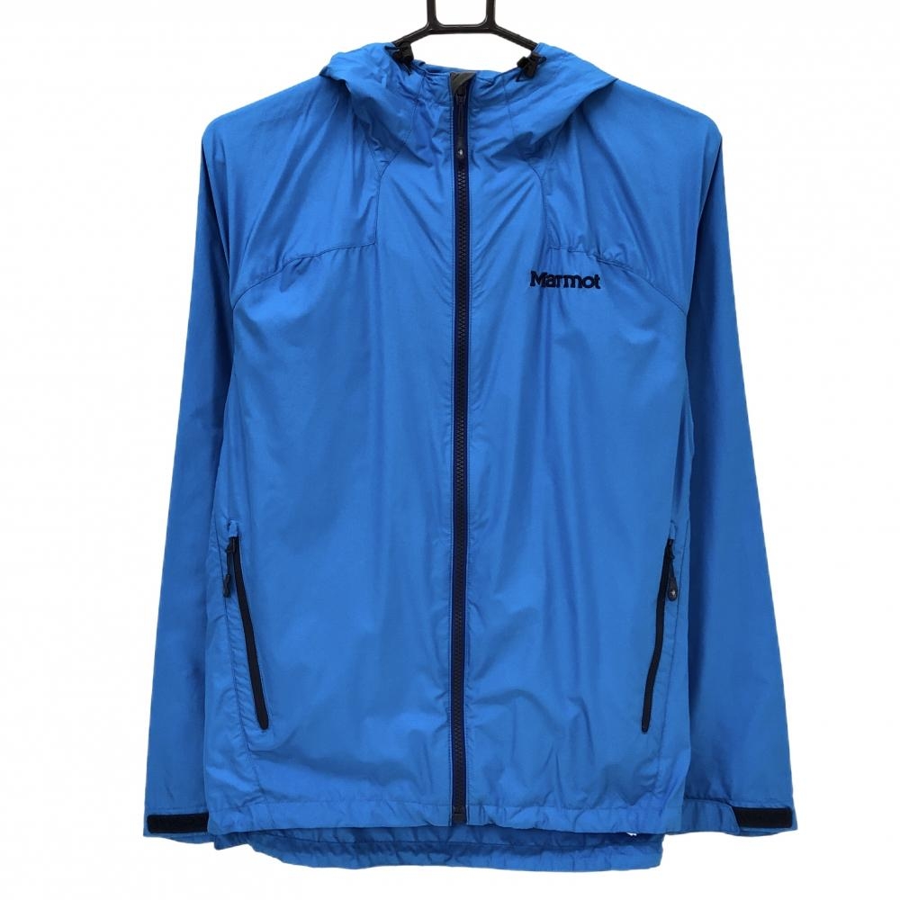 【超美品】ビームスゴルフ×Marmot ジップパーカー ブルー HEAT NAVI メッシュ裏地 薄手 メンズ S ゴルフウェア BEAMS GOLF