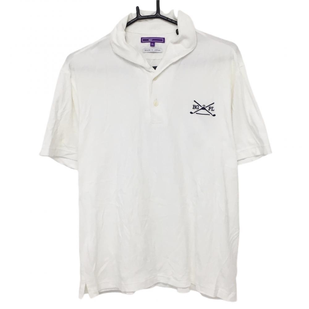ビームスゴルフ 半袖ポロシャツ 白 パイル地 メンズ XL ゴルフウェア BEAMS GOLF