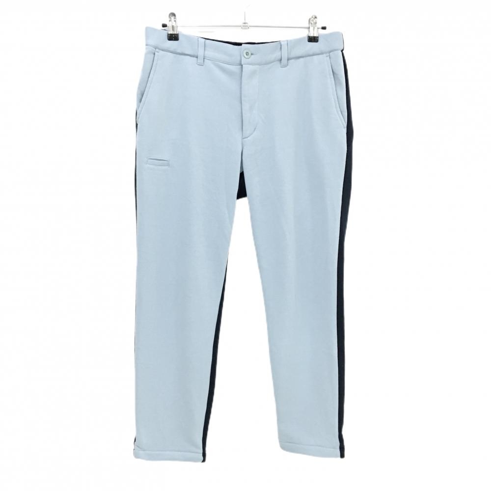 ビームスゴルフ パンツ スモーキーブルー×ネイビー 後ろロゴ ウエストゴム ストレッチ メンズ XL ゴルフウェア BEAMS GOLF