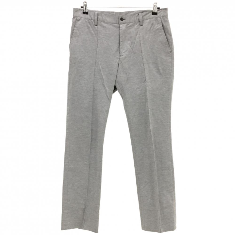 ビームスゴルフ パンツ 杢グレー ロゴワッペン ストレッチ  メンズ 48 ゴルフウェア BEAMS GOLF
