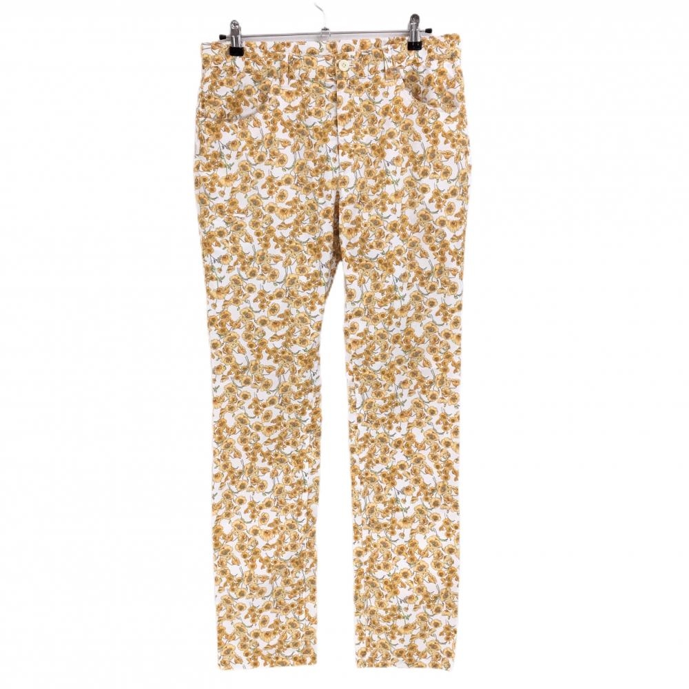 ビームスゴルフ パンツ 白×オレンジ 花柄 メンズ L ゴルフウェア BEAMS GOLF