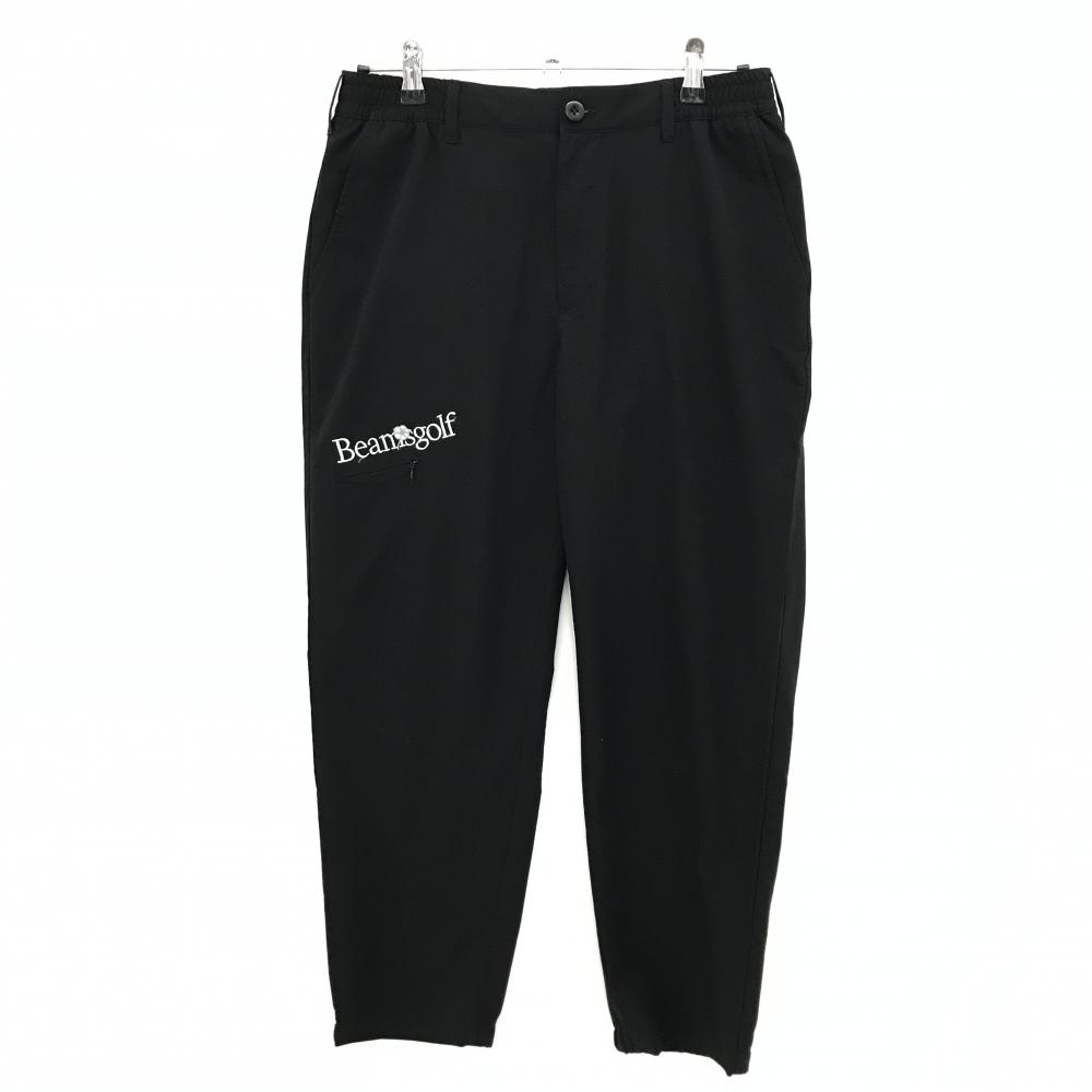 ビームスゴルフ パンツ 黒×白 ロゴ刺しゅう  メンズ M ゴルフウェア BEAMS GOLF