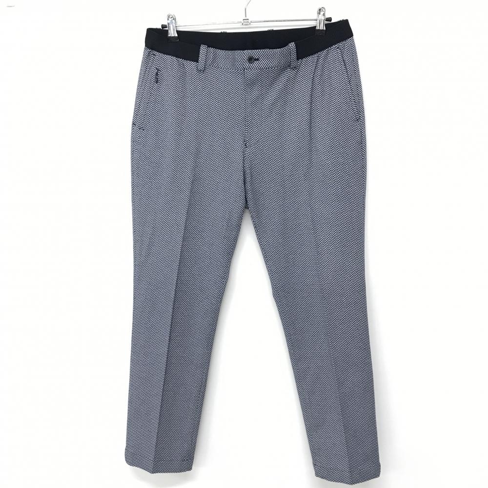 【超美品】ビームスゴルフ パンツ ネイビー×白 なみなみボーダー  メンズ 52 ゴルフウェア BEAMS GOLF