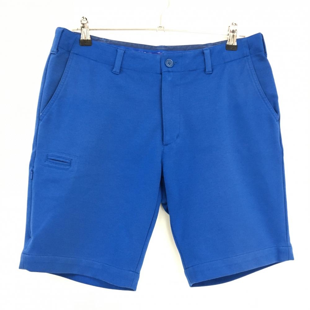 ビームスゴルフ ハーフパンツ ブルー ロゴ刺しゅう ストレッチ ティー装着可 メンズ L ゴルフウェア BEAMS GOLF