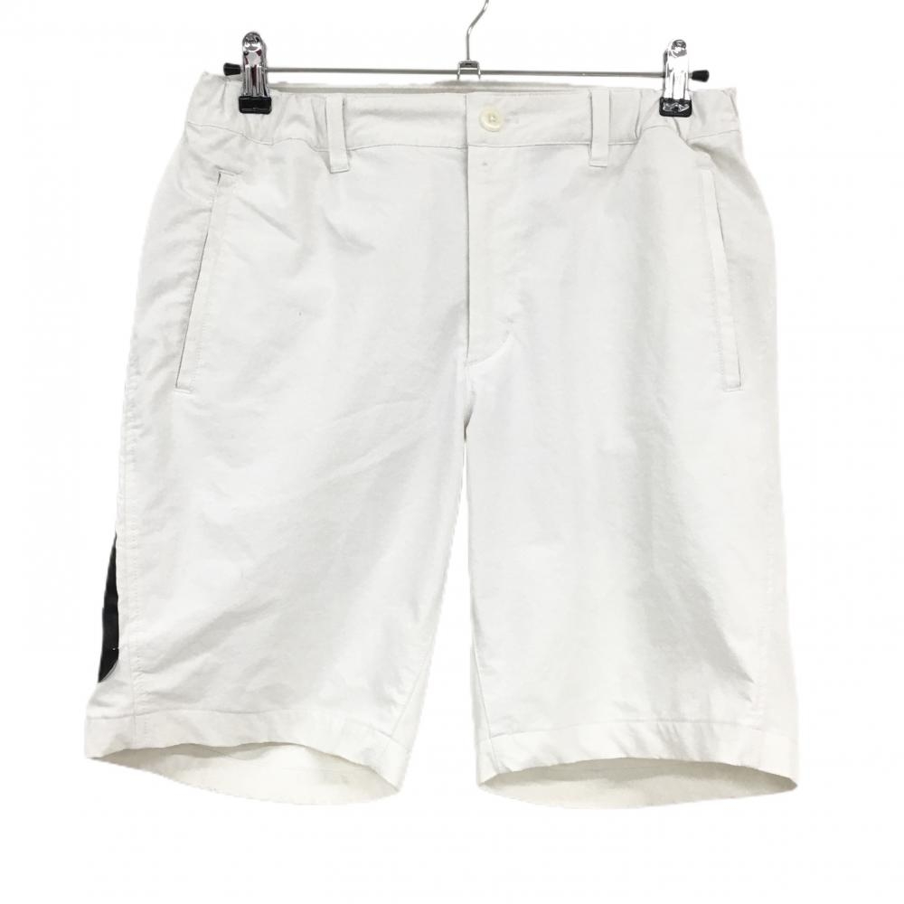 ビームスゴルフ ハーフパンツ 白×黒 ストレッチ  メンズ L ゴルフウェア BEAMS GOLF