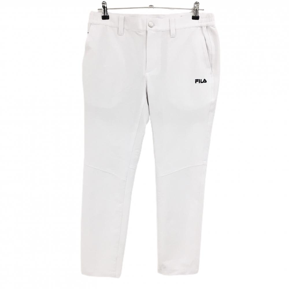 【美品】フィラゴルフ ストレッチパンツ 白 一部裏地付  メンズ M ゴルフウェア FILA GOLF