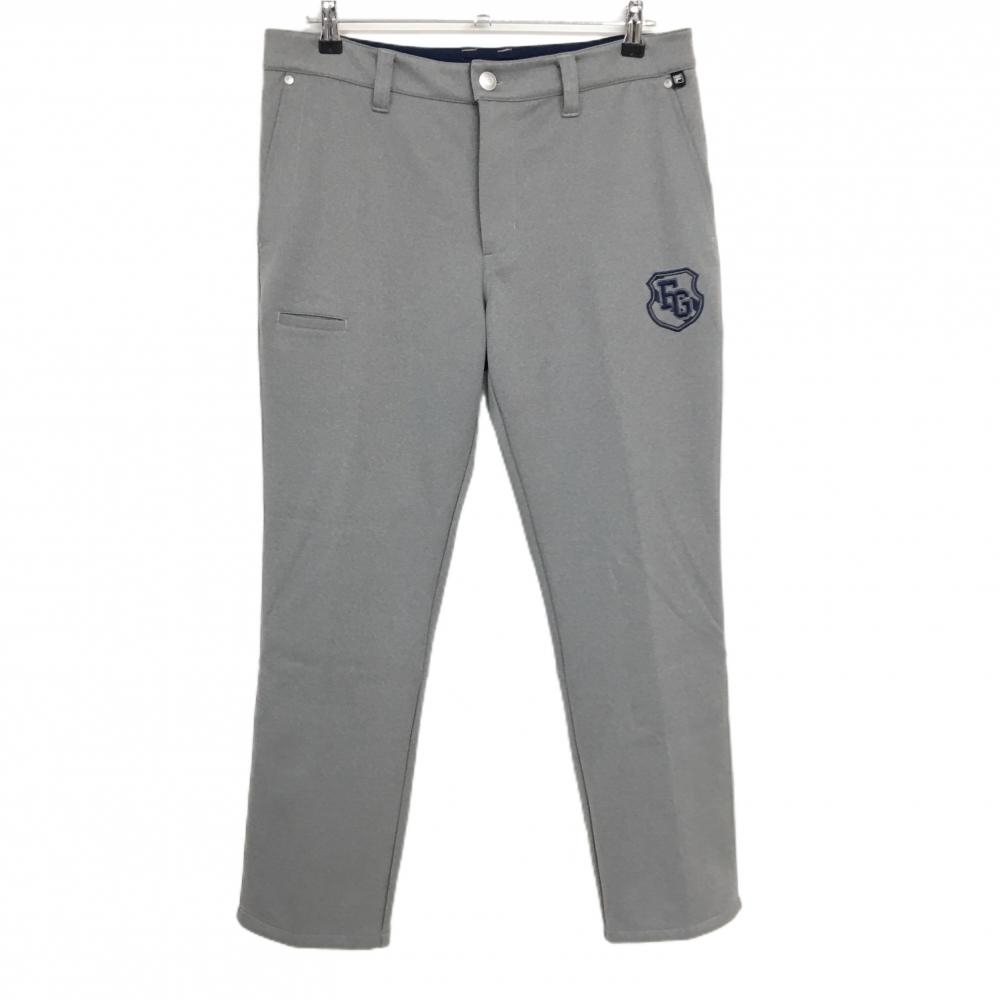 【超美品】フィラゴルフ パンツ 杢グレー ロゴ刺しゅう メンズ 86 ゴルフウェア FILA GOLF