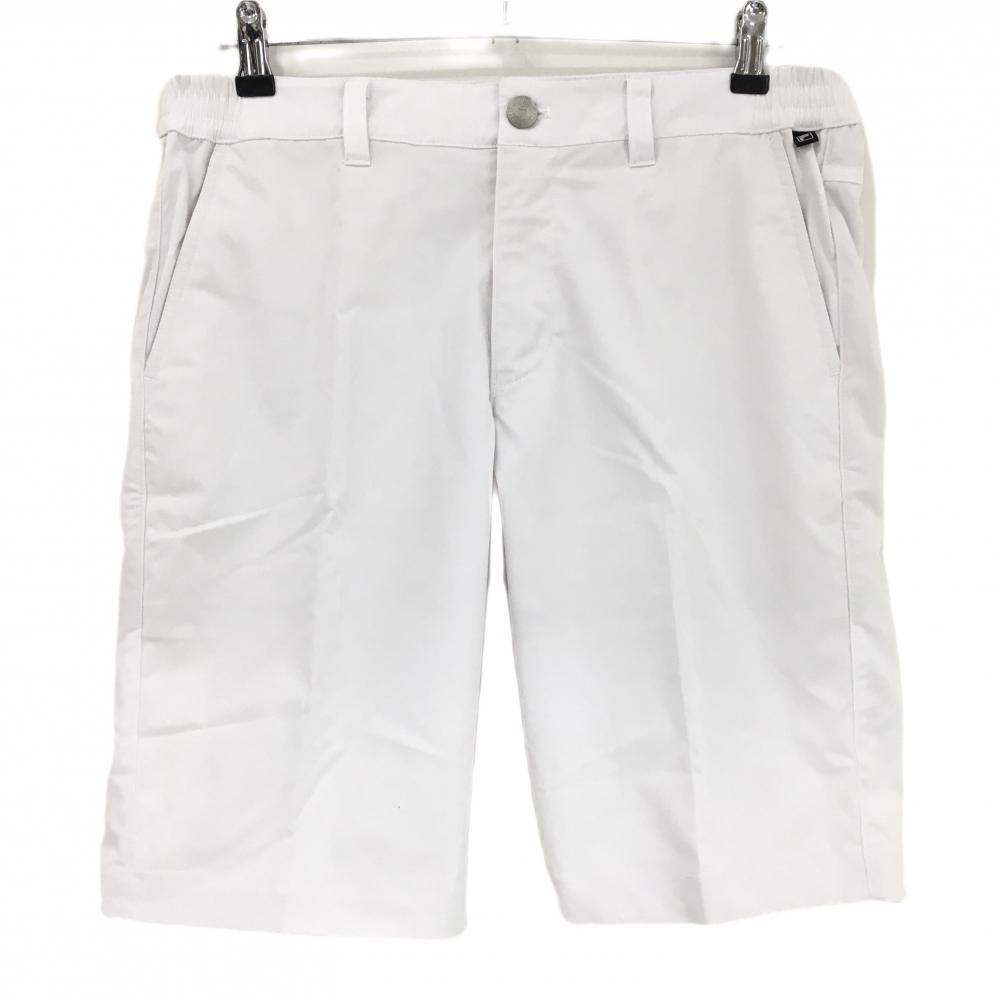 【美品】フィラゴルフ ハーフパンツ 白 ロゴ刺しゅう黒  メンズ L ゴルフウェア FILA GOLF