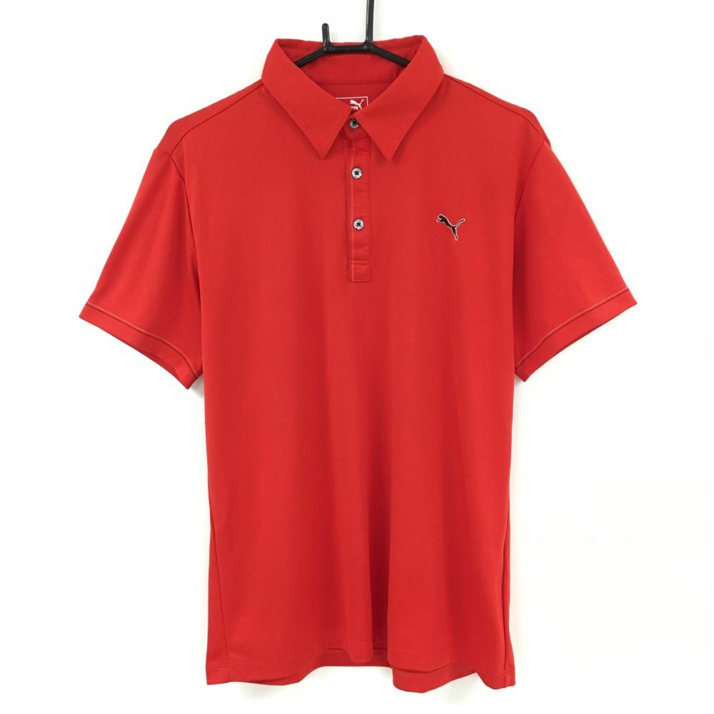 【超美品】プーマ 半袖ポロシャツ レッド シンプル 無地 大きいサイズ メンズ ＸＸＬ ゴルフウェア PUMA 画像