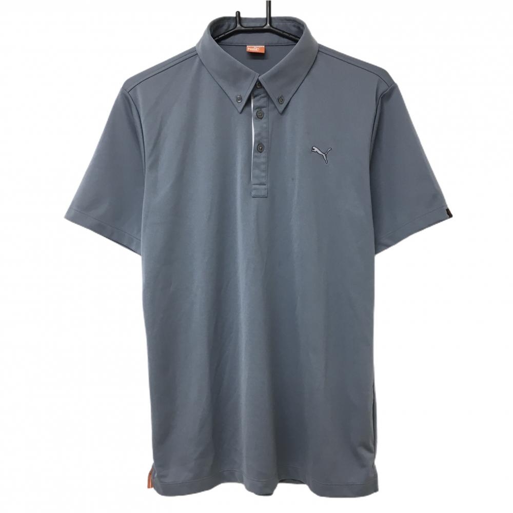 プーマ 半袖ポロシャツ グレー シンプル ボタンダウン メンズ 0 ゴルフウェア PUMA