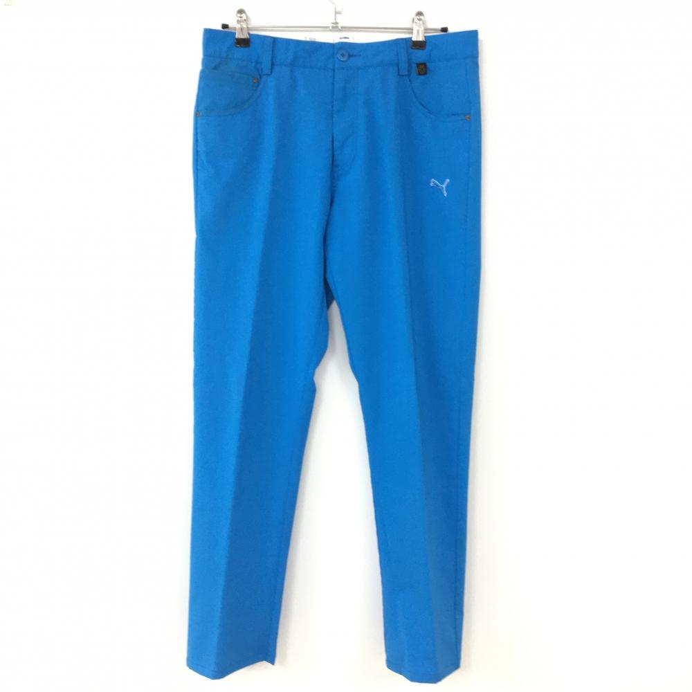 PUMA プーマ パンツ ブルー シンプル 6ポケット サンプル品 メンズ W32/L32 ゴルフウェア