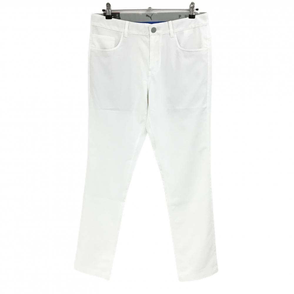 【新品】プーマ パンツ 白 無地 ストレッチ ウエストバンド メンズ L ゴルフウェア PUMA