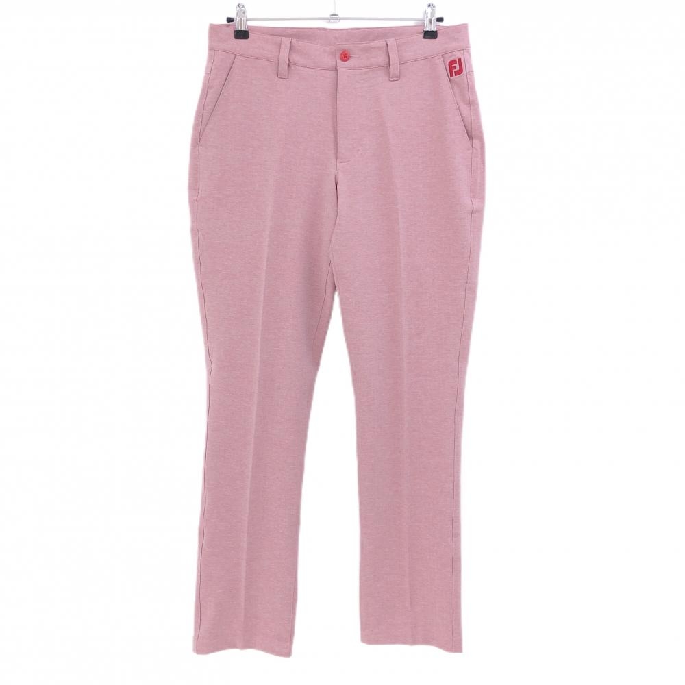 フットジョイ パンツ 杢レッド系 ロゴ刺しゅう  メンズ L ゴルフウェア FootJoy