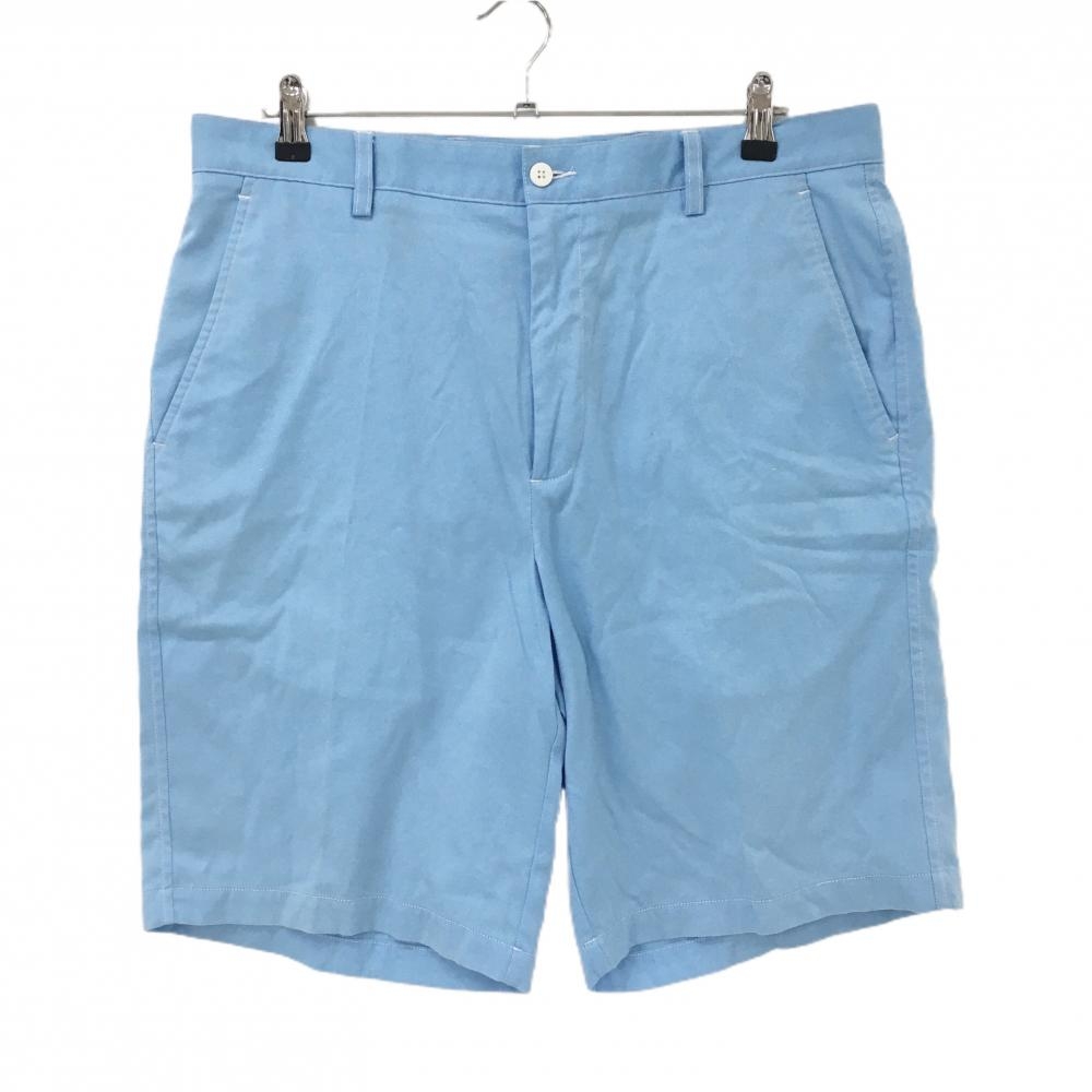 フットジョイ ハーフパンツ ライトブルー系 後ろロゴ刺しゅう メンズ W36 ゴルフウェア FootJoy