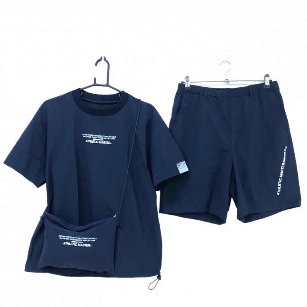 【超美品】マスターバニー セットアップ(Tシャツ×ハーフパンツ) ネイビー  メンズ 4(M) ゴルフウェア MASTER BUNNY EDITION