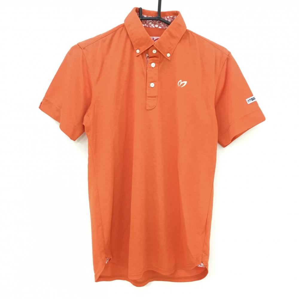 マスターバニー 半袖ポロシャツ オレンジ ボタンダウン  メンズ 4(M) ゴルフウェア MASTER BUNNY EDITION