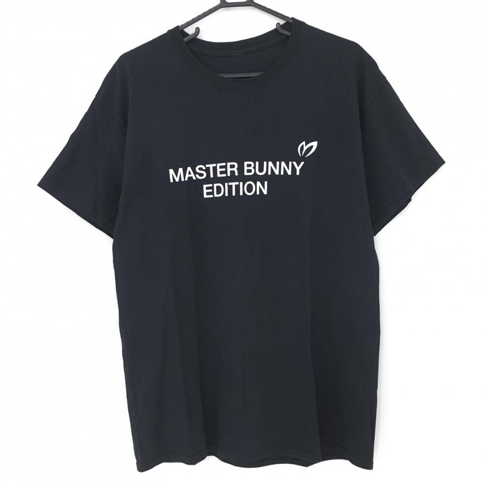 【美品】マスターバニー Tシャツ ダークネイビー×白 10周年 ロゴプリント メンズ  ゴルフウェア 非売品 ノベルティ MASTER BUNNY EDITION