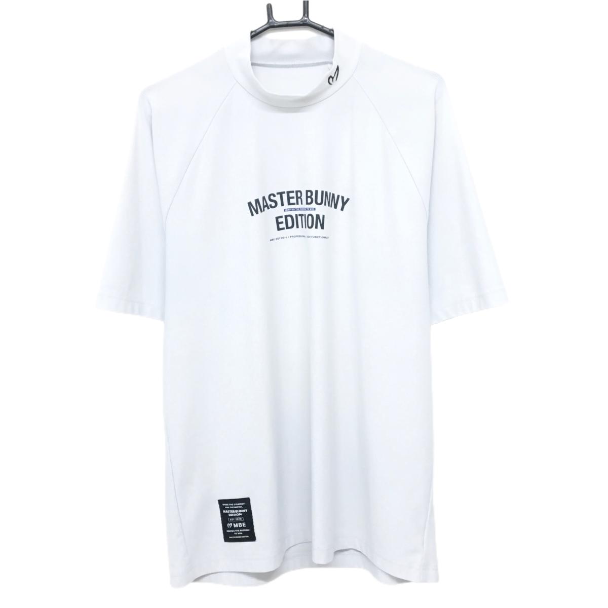 マスターバニー 半袖ハイネックシャツ オフホワイト系 メッシュ調 メンズ 6(XL) ゴルフウェア 2024年モデル MASTER BUNNY EDITION