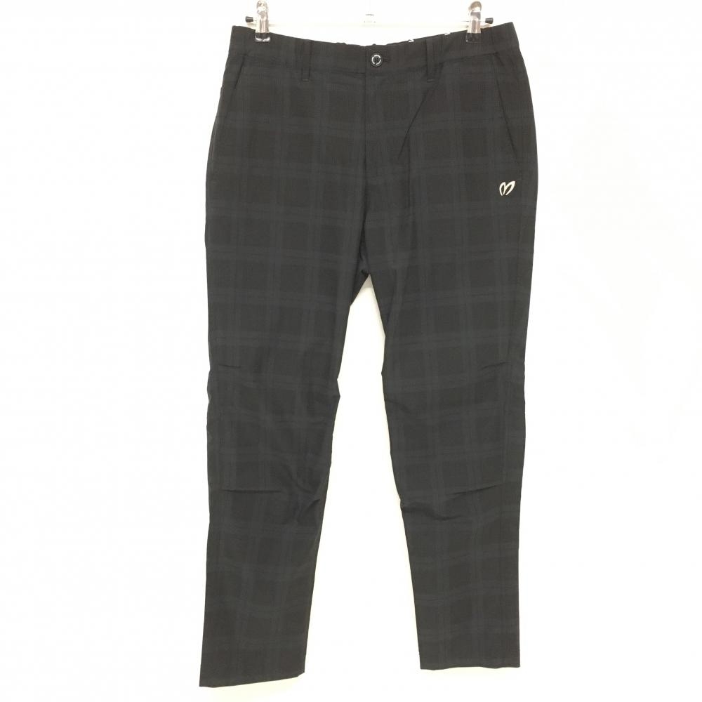 【超美品】マスターバニー パンツ 黒×ダークネイビー系  メンズ 5(L) ゴルフウェア 2022年モデル MASTER BUNNY EDITION