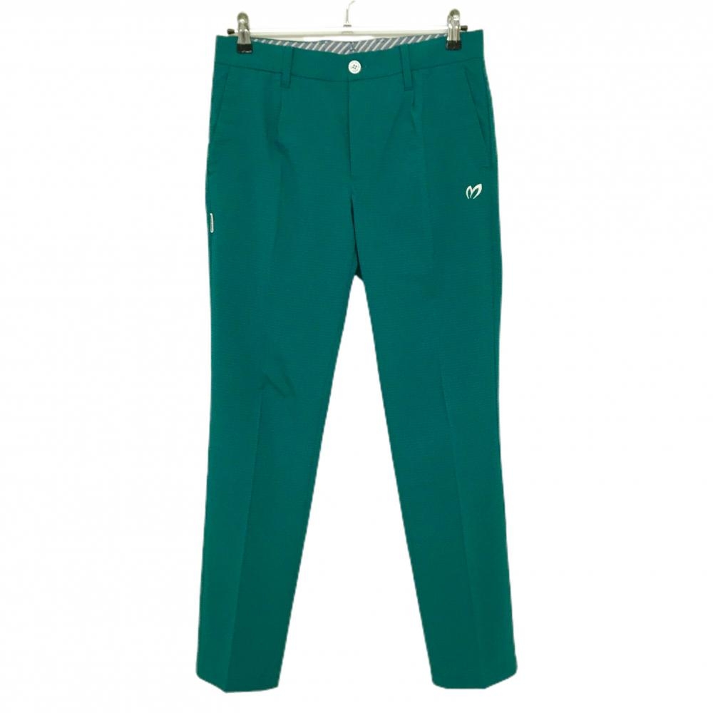 【超美品】マスターバニー パンツ グリーン チェック総柄地模様 メンズ 3(S) ゴルフウェア MASTER BUNNY EDITION