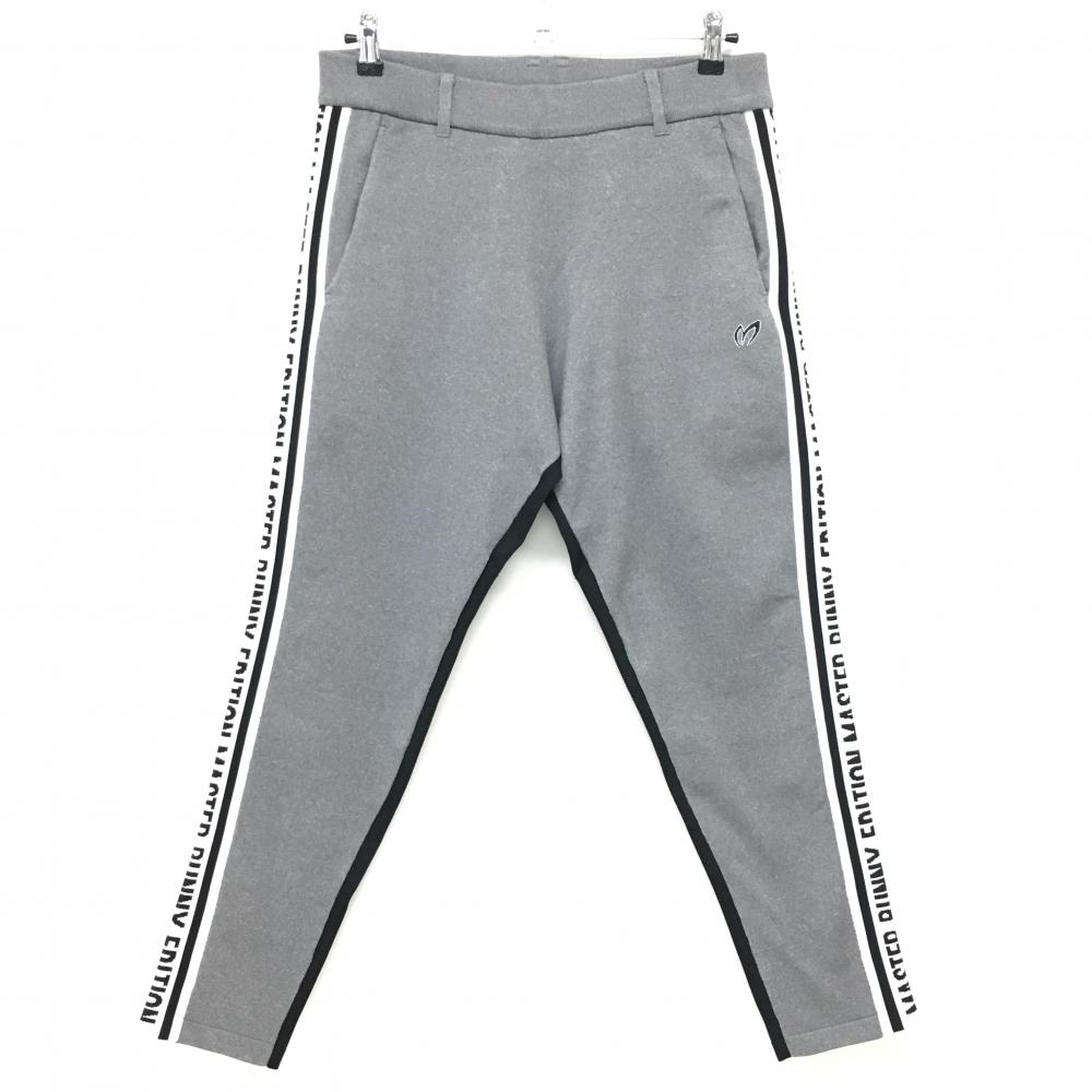 【超美品】マスターバニー ニットパンツ グレー×黒×白  メンズ 4(M) ゴルフウェア 2023年モデル MASTER BUNNY EDITION