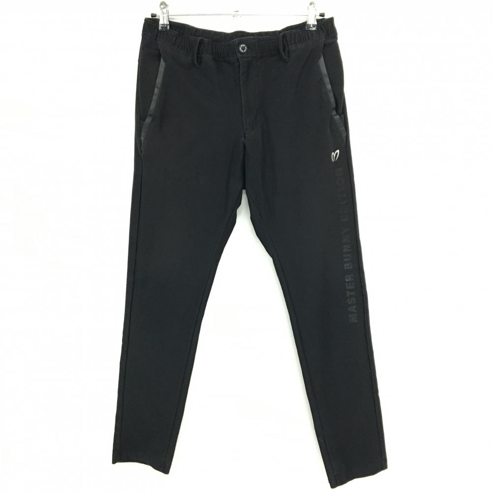 マスターバニー パンツ 黒 サイドロゴプリント ウエスト調整紐  メンズ 4(M) ゴルフウェア MASTER BUNNY EDITION