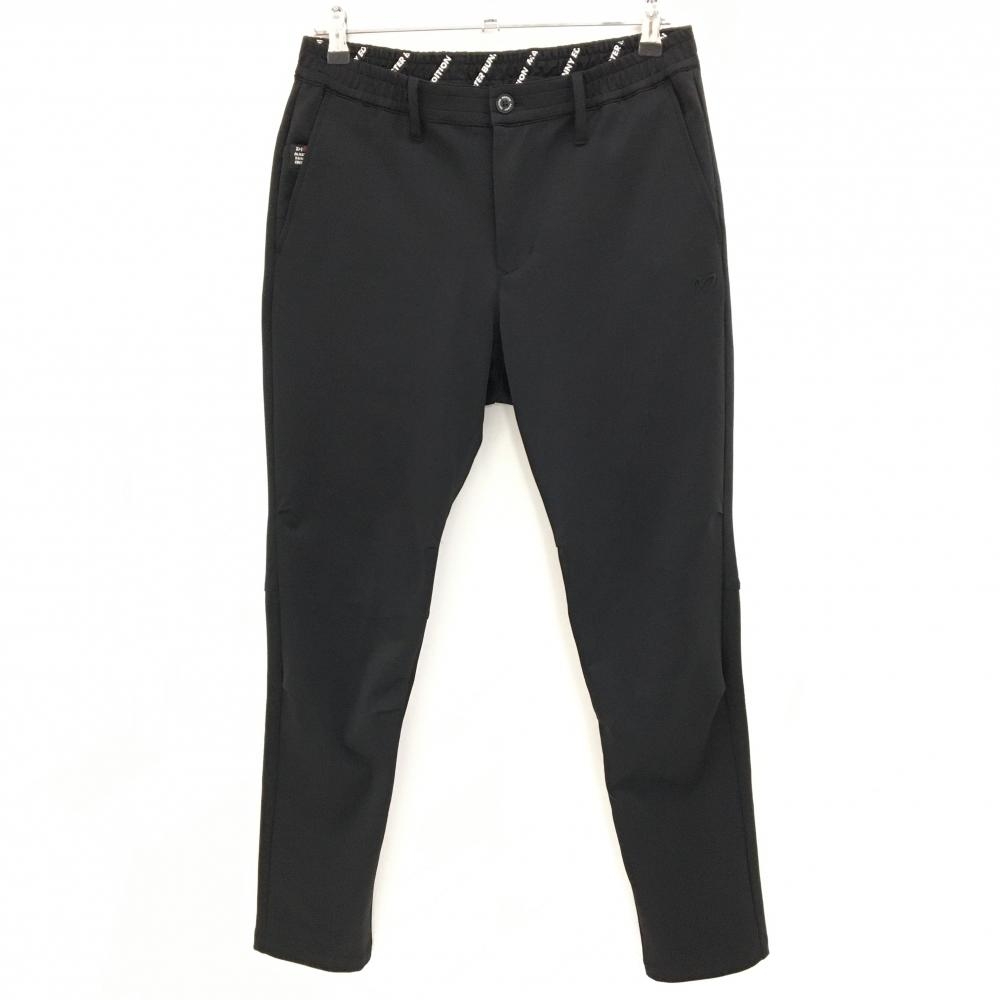 マスターバニー パンツ 黒 ロゴ刺しゅう黒 ウエスト一部ゴム ダンボールニット メンズ 4(M) ゴルフウェア MASTER BUNNY EDITION