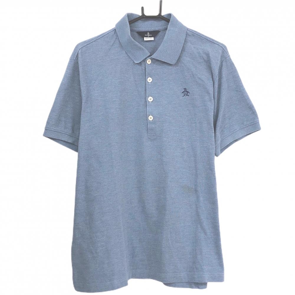 マンシングウェア 半袖ポロシャツ スモーキーブルー メンズ 3L ゴルフウェア 大きいサイズ Munsingwear