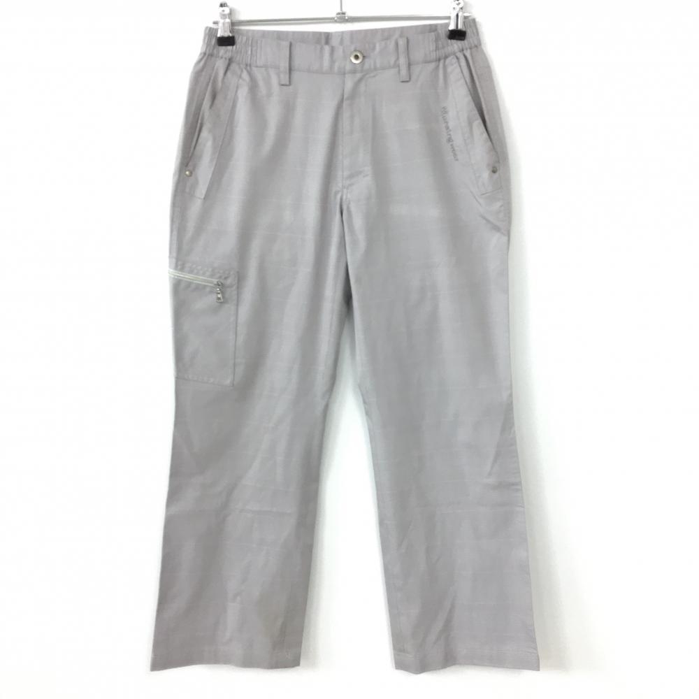 マンシングウェア パンツ ライトグレー×ピンク グレンチェック柄 5ポケット メンズ 1 ゴルフウェア Munsingwear