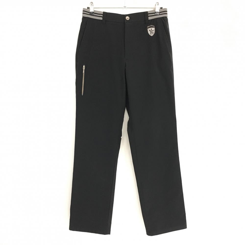 マンシングウェア パンツ 黒×グレー ロゴ刺しゅう  メンズ 2 ゴルフウェア Munsingwear 画像