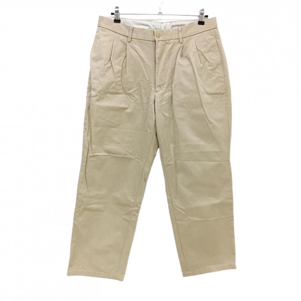 【美品】マンシングウェア パンツ ベージュ シンプル ロゴネイビー  メンズ XL ゴルフウェア 2024年モデル Munsingwear