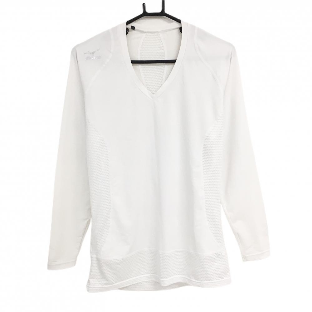 【美品】ミズノ インナーシャツ 白 Vネック  メンズ XL ゴルフウェア MIZUNO