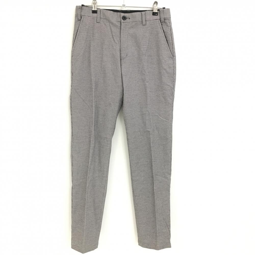 【超美品】ミズノゴルフ パンツ 白×黒×ボルドー 千鳥格子 ストレッチ メンズ  ゴルフウェア サンプル品 MIZUNO