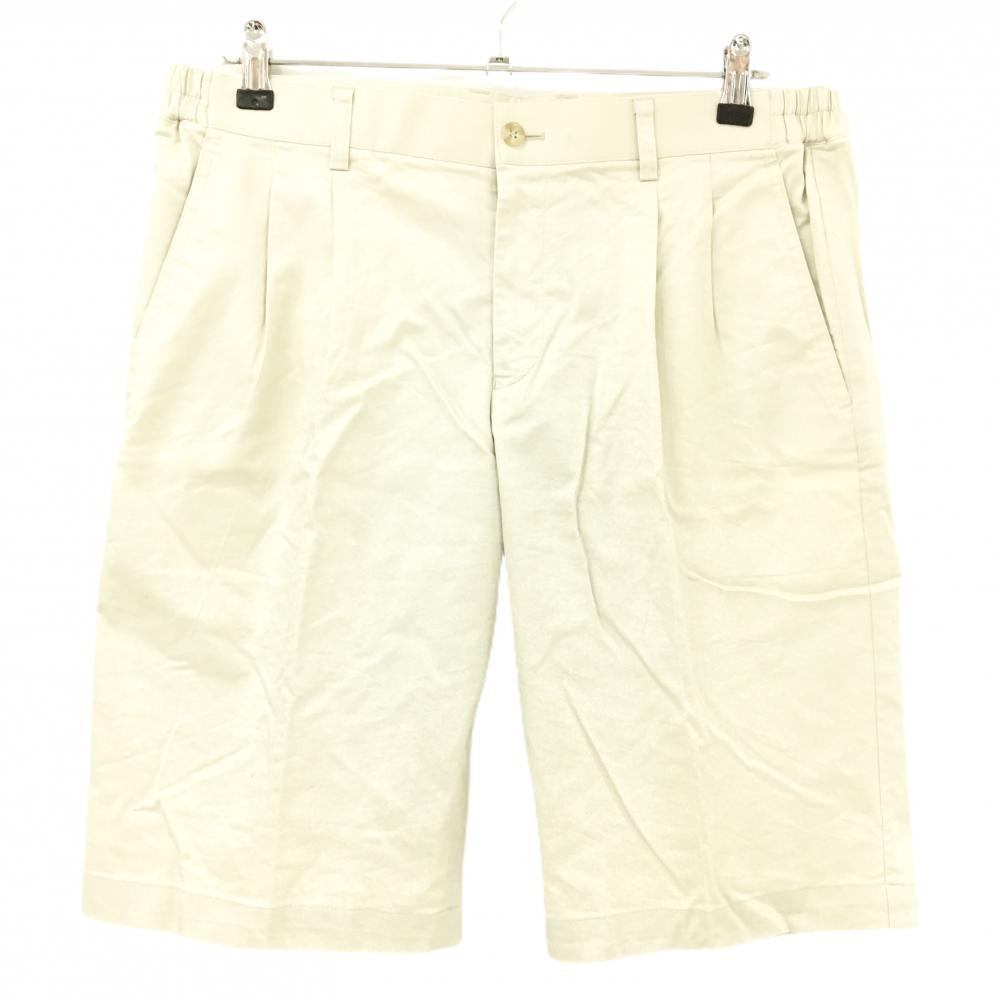 【美品】ミズノゴルフ ハーフパンツ ライトベージュ系 霞が関カンツリー倶楽部 ストレッチ  メンズ L ゴルフウェア MIZUNO