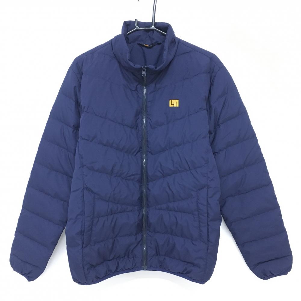 【超美品】ラウドマウス ダウンジャケット ネイビー ロゴワッペン ダウン80％  メンズ L ゴルフウェア LOUDMOUTH