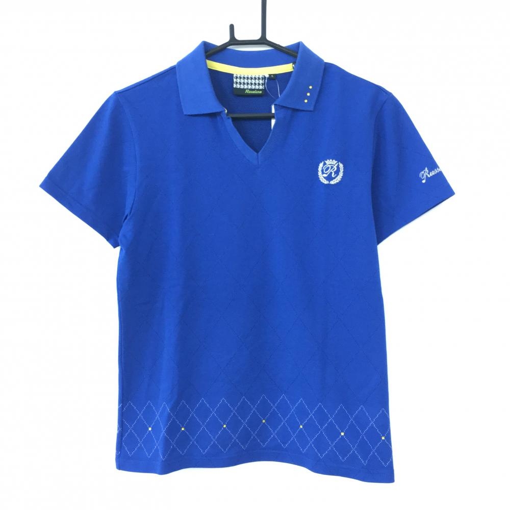 RUSSELUNO ラッセルノ ポロシャツ 青 4サイズ ゴルフ - ウエア