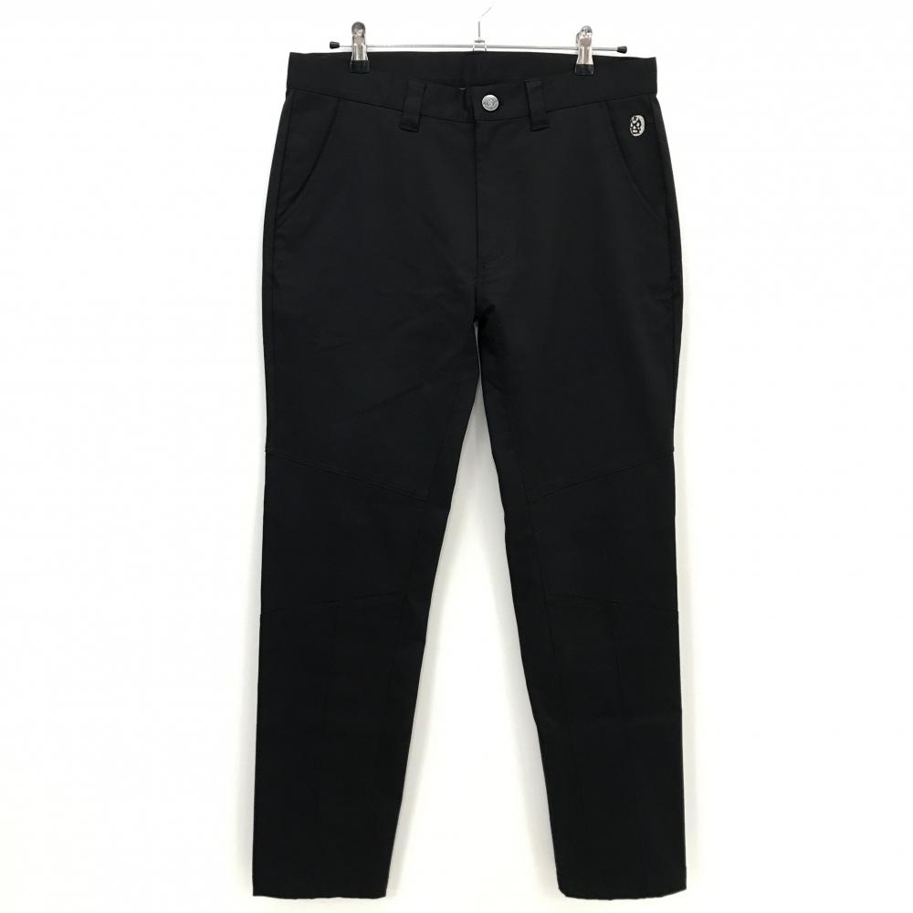 【超美品】ラッセルノ パンツ 黒 シンプル ルチャマスク メンズ 6(XL) ゴルフウェア RUSSELUNO