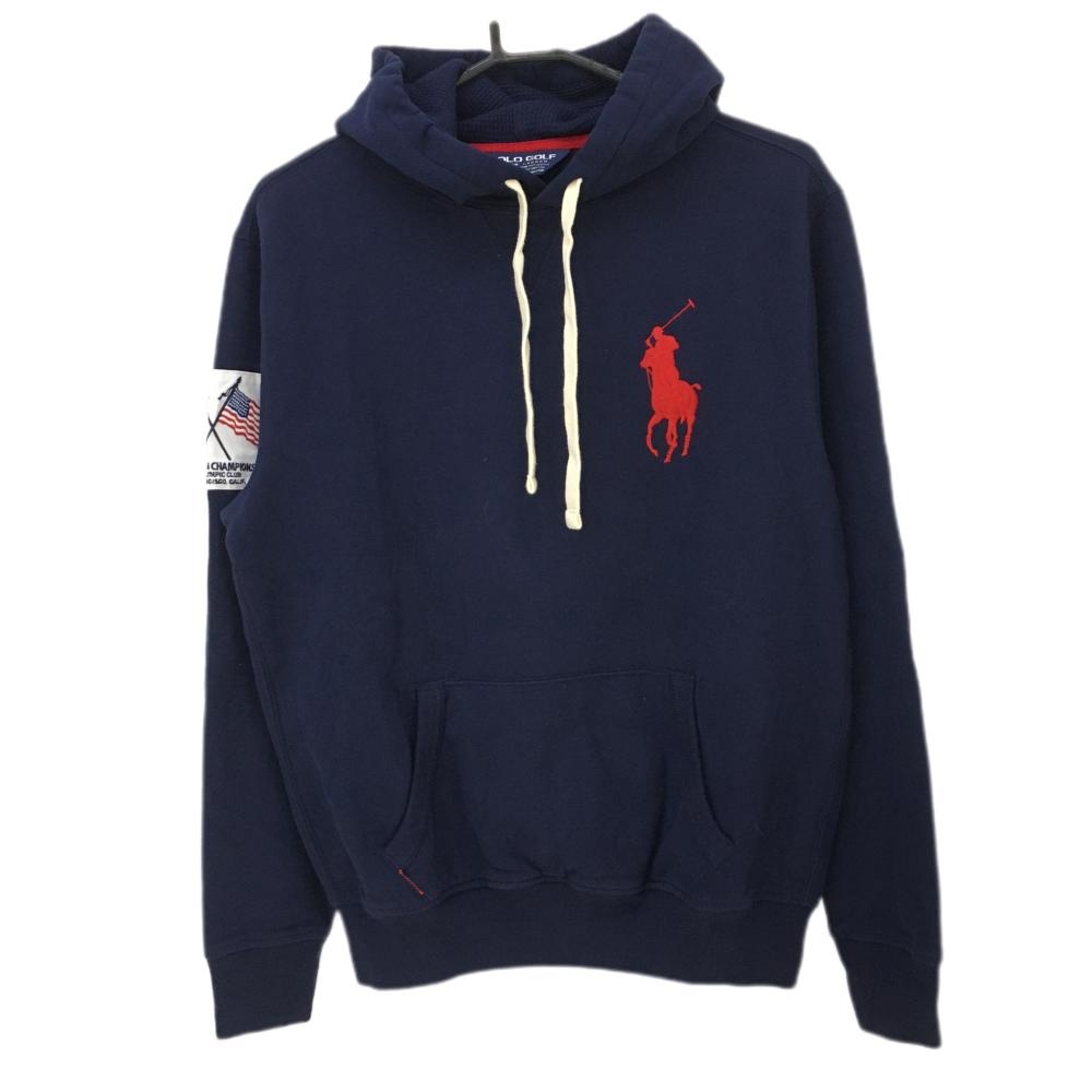 【超美品】ポロゴルフ ラルフローレン パーカー ネイビー ビッグポニー トレーナー メンズ M ゴルフウェア Ralph Lauren