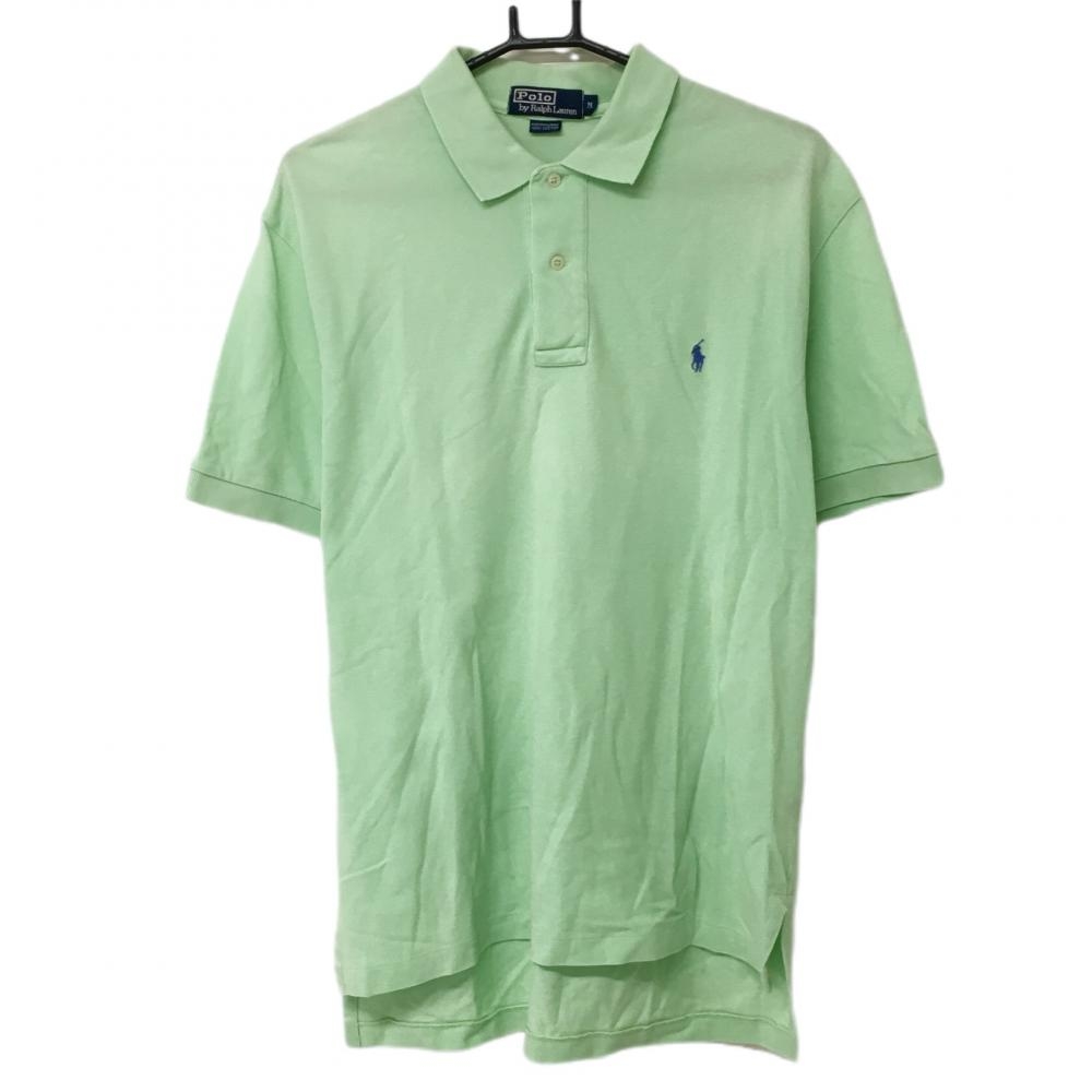 ポロbyラルフローレン 半袖ポロシャツ ライトグリーン コットン100％ メンズ M ゴルフウェア Ralph Lauren