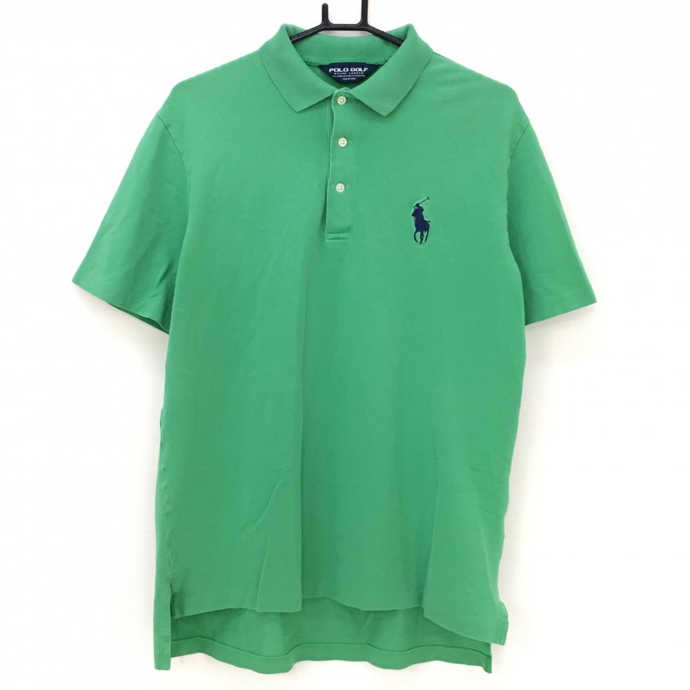 ポロゴルフ ラルフローレン 半袖ポロシャツ グリーン ロゴ刺しゅう ビッグポニー  メンズ M ゴルフウェア Ralph Lauren