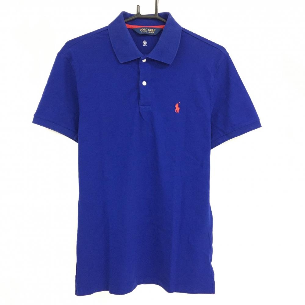 ポロゴルフ 半袖ポロシャツ ブルー ロゴレッド メンズ SP ゴルフウェア Ralph Lauren