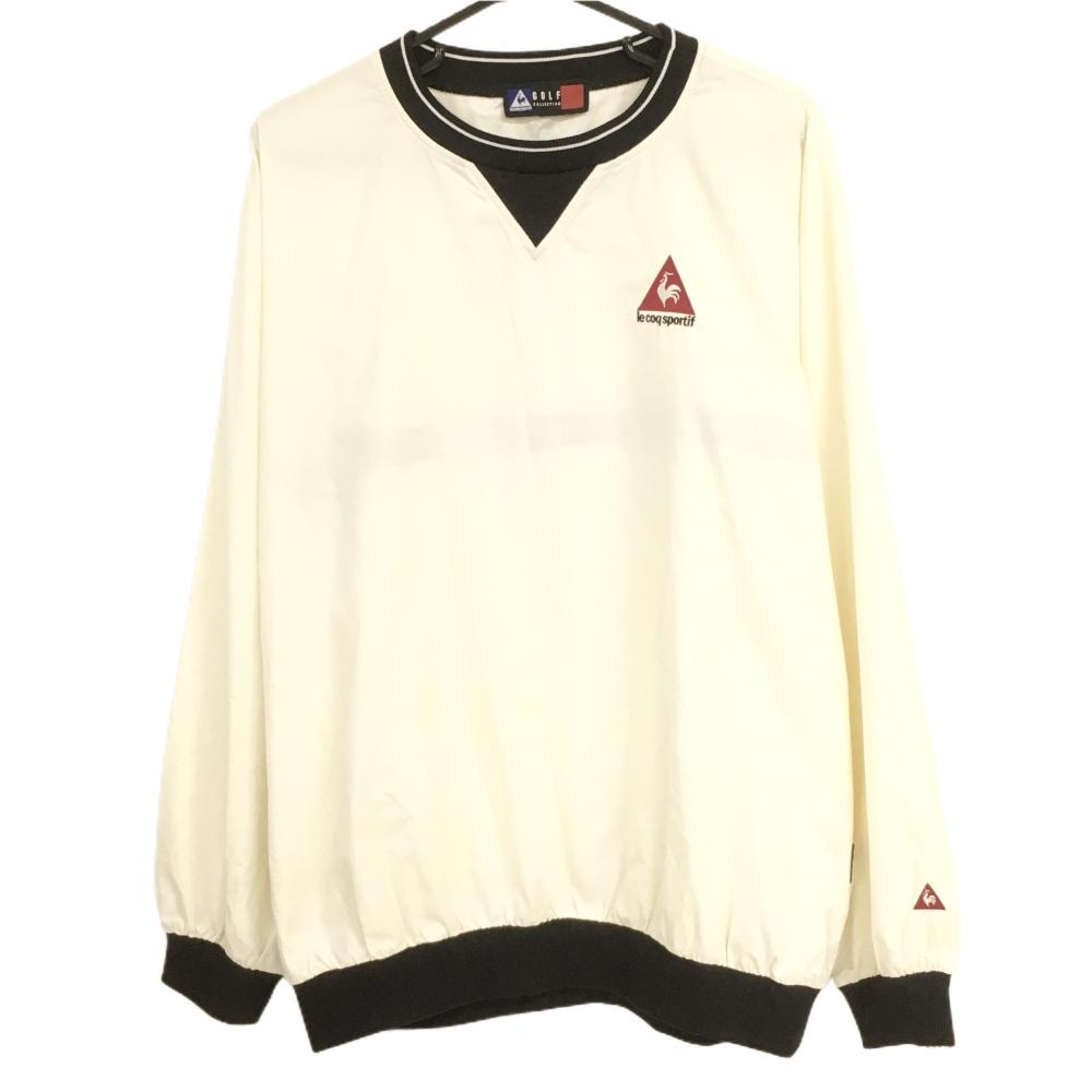 ルコックゴルフ スニード 白×黒 ロゴ刺しゅう メンズ  ゴルフウェア le coq sportif