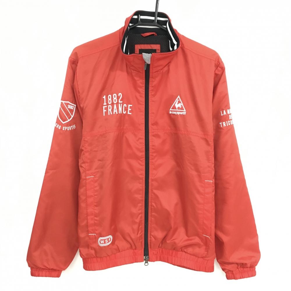 ルコックゴルフ ジャケット レッド 裏地メッシュ ロゴ刺しゅう  メンズ L ゴルフウェア le coq sportif