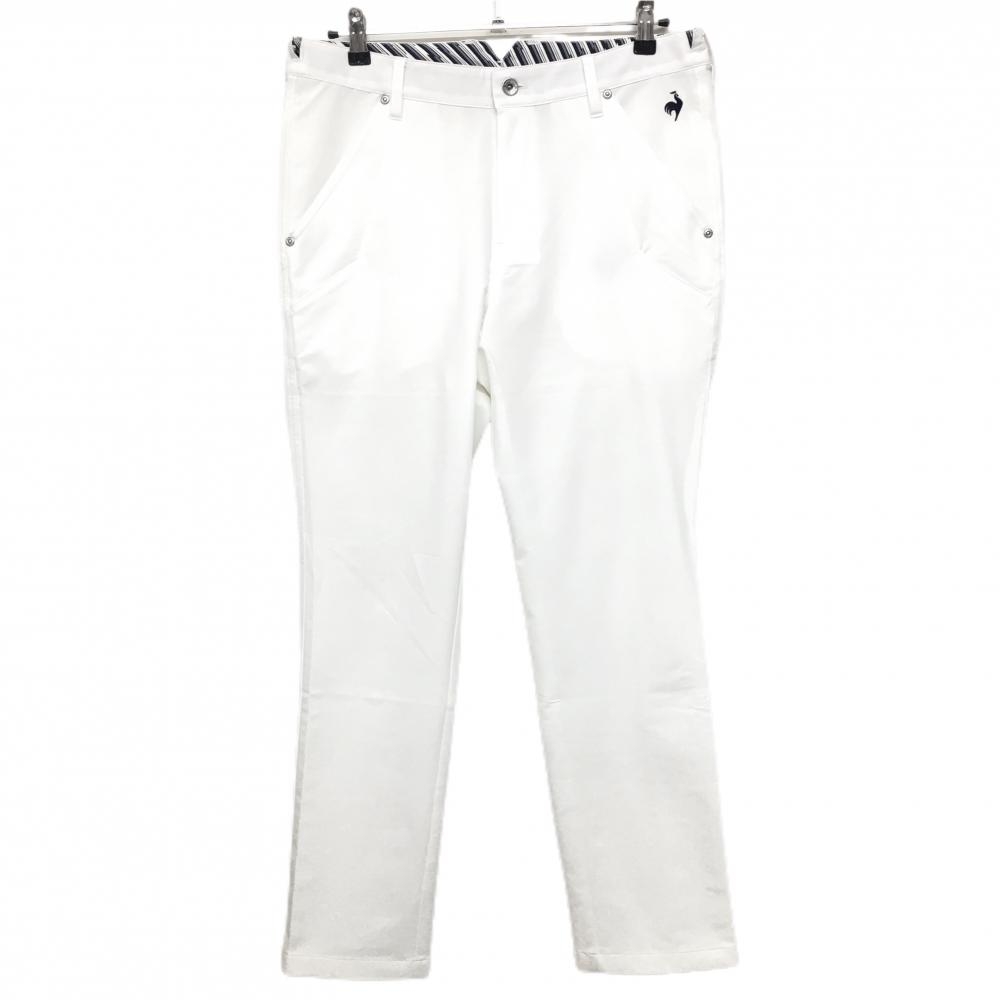 ルコックゴルフ パンツ 白×ネイビー メンズ 85 ゴルフウェア le coq sportif