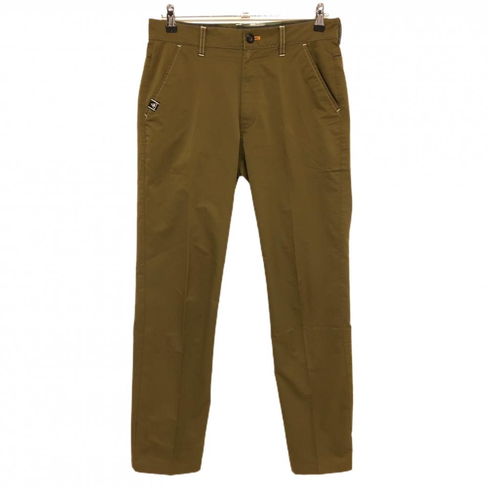 【美品】ルコックゴルフ パンツ ブラウン系 後ろウエストロゴ メンズ 79 ゴルフウェア le coq sportif