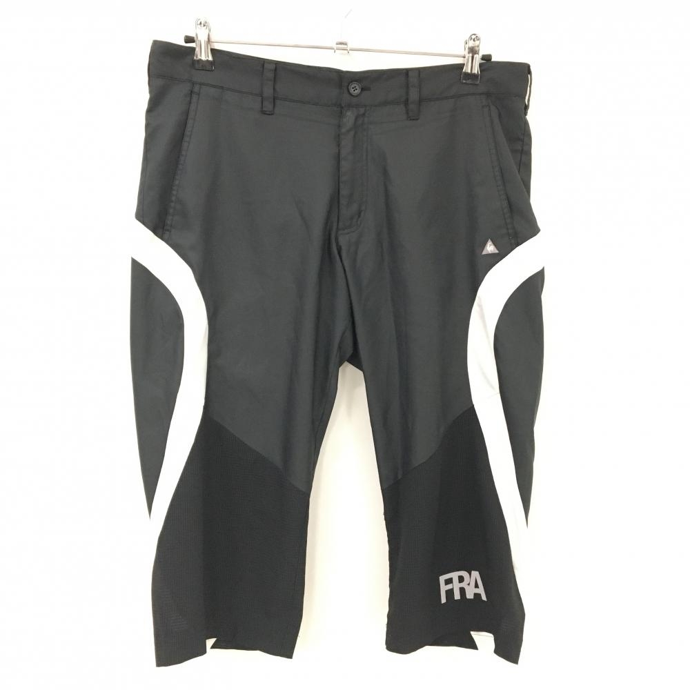 ルコックゴルフ 半端丈パンツ 黒×白 薄手 メンズ 85 ゴルフウェア le coq sportif