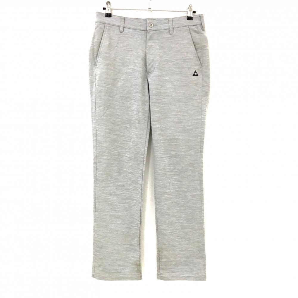 ルコックゴルフ パンツ 杢グレー ロゴ刺しゅう トリコロール  メンズ 82 ゴルフウェア le coq sportif